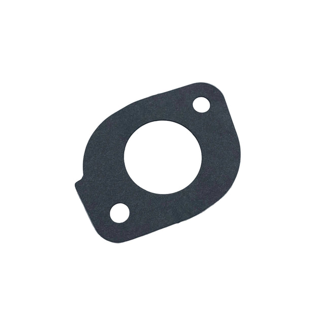 A dark gray circular engine gasket with two pre-drilled holes, shown on a light gray background. 11061-7087