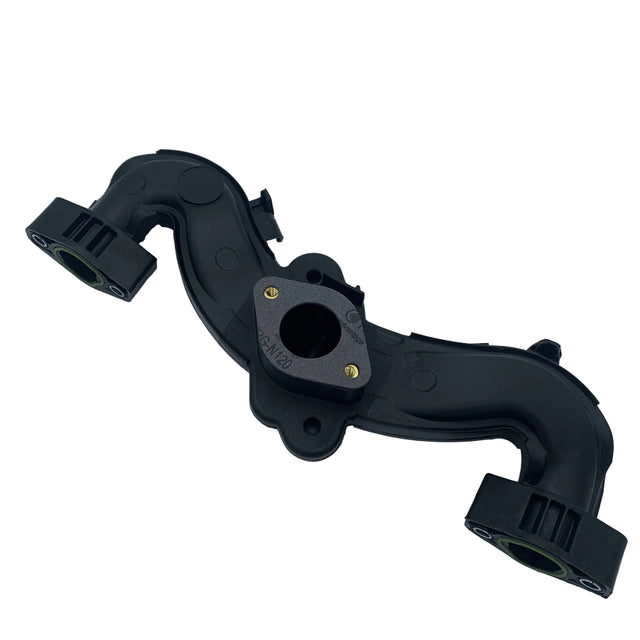 A black plastic automotive suspension control arm bushing, photographed on a plain light gray background. 24 164 277-S - INTAKE MANIFOLD W/ GASKETS- KOHLER / REHLKO