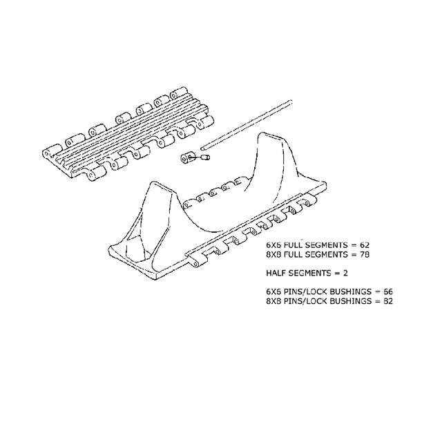 825-42K-NE - ACC, 18" SUPERTRACK PLASTIC TRACK SET - 8X8 - NO EXT (2018+)
