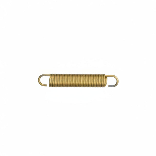 A small cylindrical metal spring with a loop on each end, shown horizontally against a plain white background. 74130500 - SPRING - RAMMY PARTS