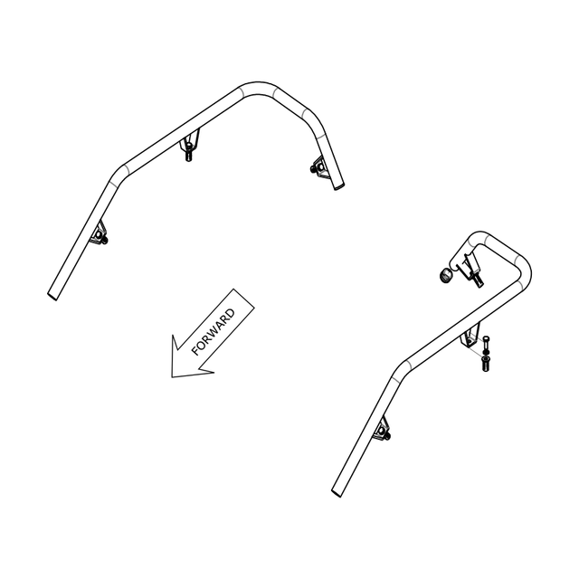 900-0065 - ACC, REAR HANDRAIL, AURORA/FRONTIER 8x8 (2020+) - ARGO PARTS
