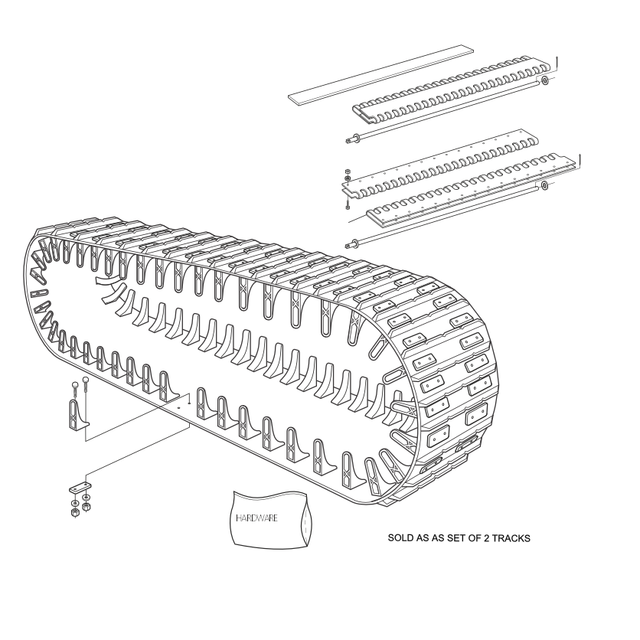 958-88-NE - ACC, 18" RUBBER TRACK SET - STANDARD DUTY - XT - NO EXT - ARGO PARTS