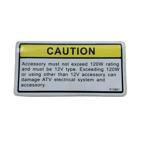 080-0041 - DECAL, WARNING-ACCESSORY - ARGO PARTS