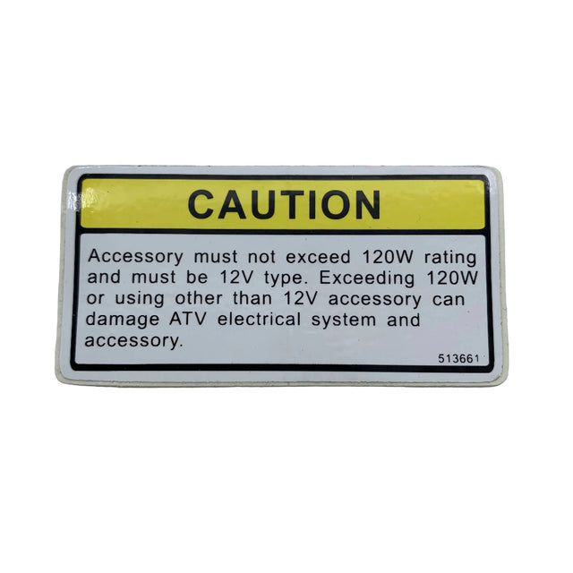 080-0041 - DECAL, WARNING-ACCESSORY - ARGO PARTS