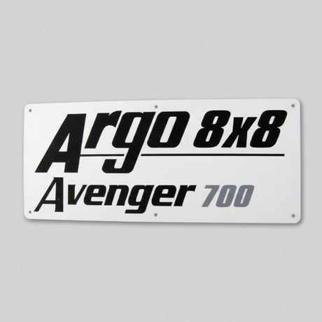 127-165 - NAMEPLATE, 8X8 AVENGER 700 - ARGO PARTS 
