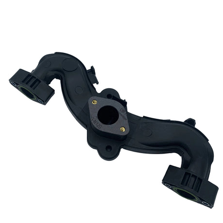 A black plastic automotive suspension control arm bushing, photographed on a plain light gray background. 24 164 277-S - INTAKE MANIFOLD W/ GASKETS- KOHLER / REHLKO