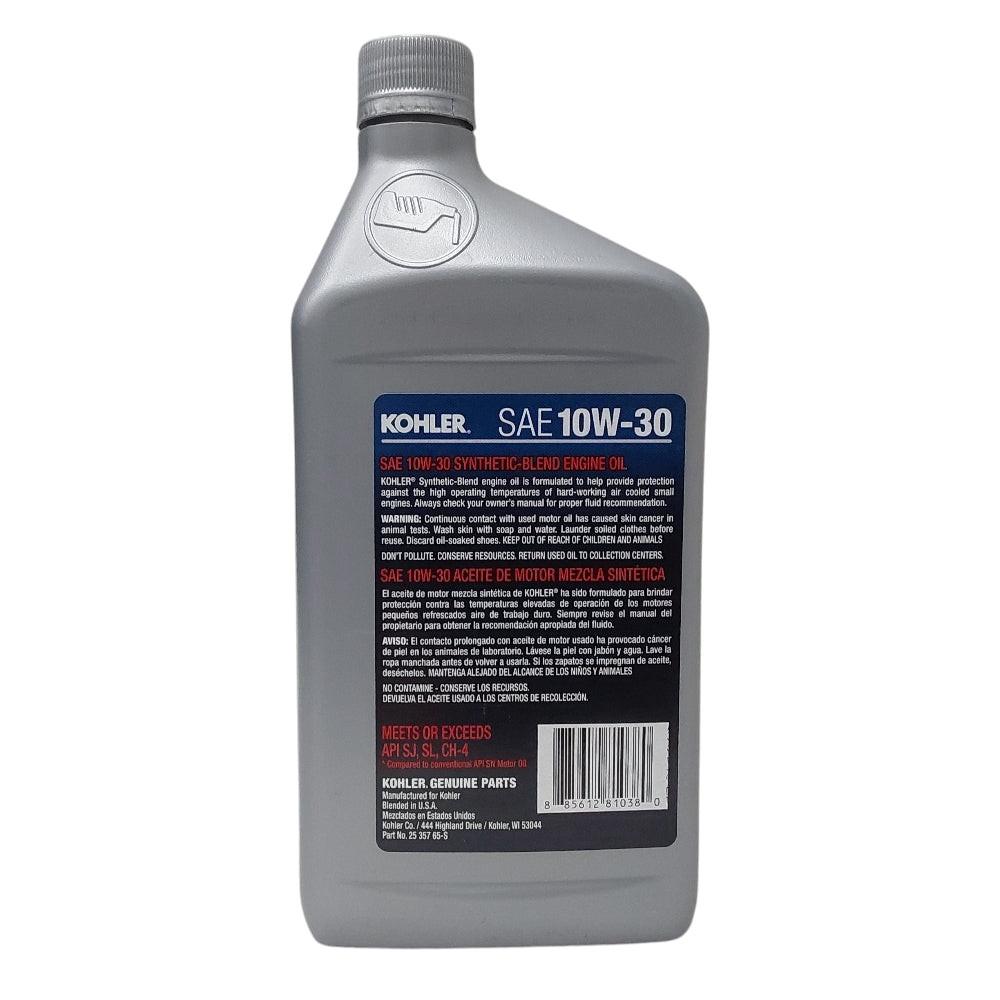 25 357 64-S - ENGINE OIL, SEMI-SYNTHETIC 4 CYCLE 10W-30 320Z. - KOHLER