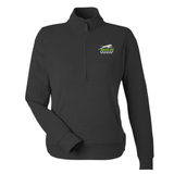 5327-08 - WOMENS 1/4-ZIP, CLASSY CAT 2027, BLACK