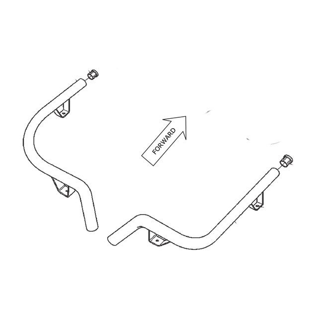 639-26 - ACC, REAR HANDRAIL - 6X6 HD & FRONTIER (2007-2019) - ARGO PARTS 