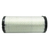 A cylindrical replacement air filter with a white pleated mesh body and black plastic end caps, shown on a plain white background. 652091 - SVC-FILTER, AIR CLEANER - ARCTIC CAT PARTS