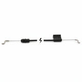 snowblower discharge chute cable on white background.  74130158 - DISCHARGE CHUTE CABLE - RAMMY PARTS