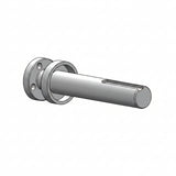 A 3D CAD rendering of a metallic cylindrical sleeve or bushing component, shown from a three-quarters perspective on a plain white background. 74131054 - SHAFT LONG - RAMMY PARTS