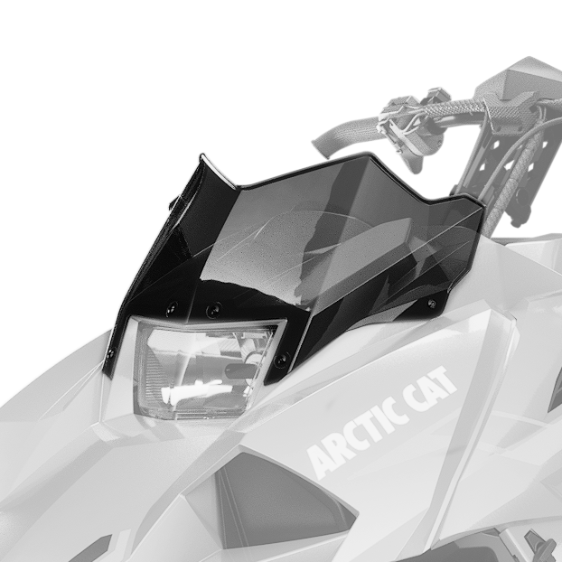 7606-555 - WINDSHIELD, BLAST, LOW - BLACK - ARCTIC CAT PARTS