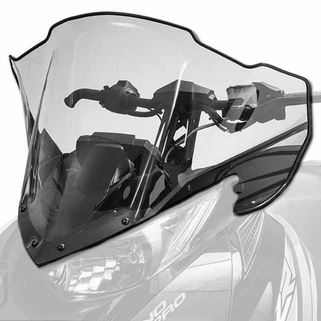 7639-688 - WINDSHIELD, PROCROSS, MID TOURING - BLACK - ARCTIC CAT PARTS