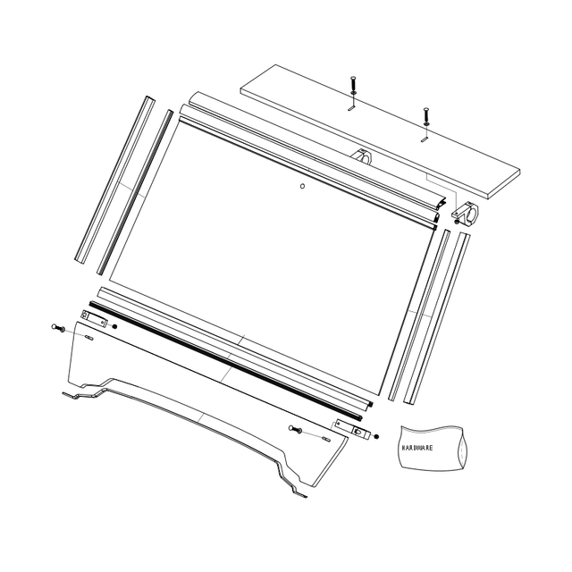 900-0111 - ACC, WINDSHIELD FIXED, ROPS - AURORA (2020+) - ARGO PARTS 