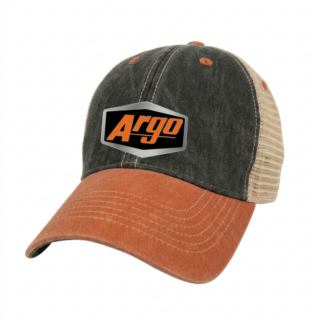 900-0149-100 - CAP,OLD FAV ORANGE/BLACK ARGO - ARGO CLOTHING