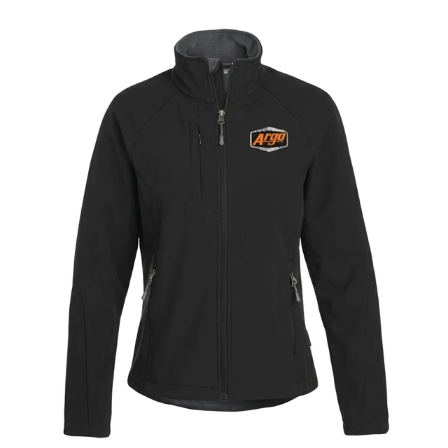 900-0179 - JACKET, WOMENS, SOFT-SHELL BLACK ARGO - ARGO CLOTHING