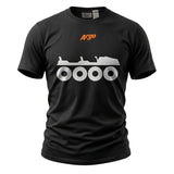 ARGO MENS T-SHIRT WHEELS, BLACK - ARGO CLOTHING