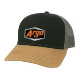 995-0207-100 - CAP, BLACK/CARAMEL TRUCKER ARGO - ARGO CLOTHING