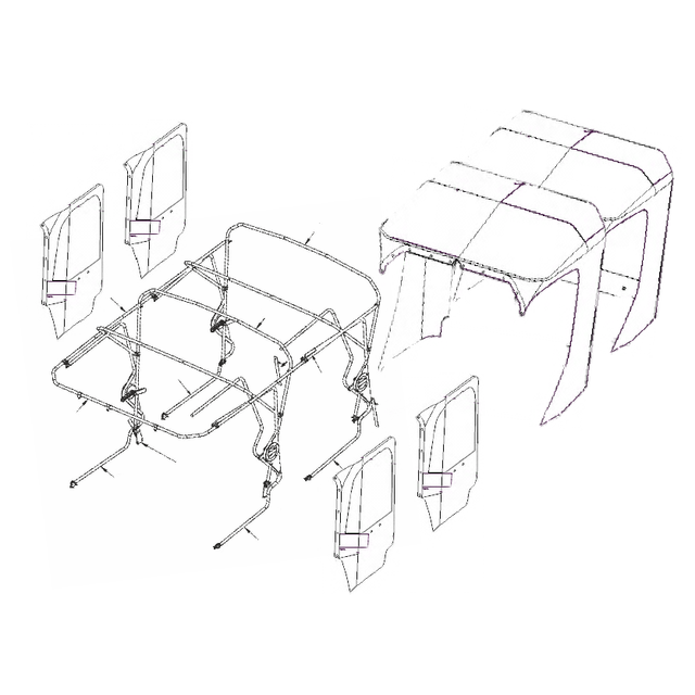 900-0576 - ACC, ENCLOSURE, SOFT W/ DOORS - 8X8 (2020+) - ARGO PARTS 