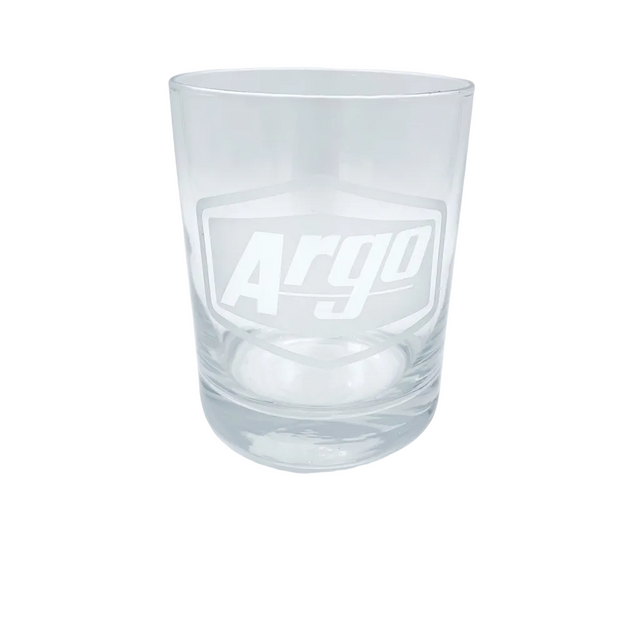995-0204-100 - GLASS, 14OZ OLD FASHION SATIN FROST ARGO - ARGO GIFTS