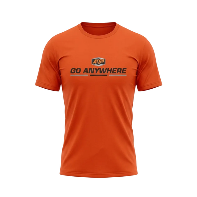 T-SHIRT, YOUTH, GO ANYWHERE ORANGE ARGO - ARGO CLOTHING