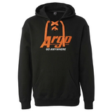 995-0303 HOODIE, MENS HOCKEY W/ ORANGE LACE - ARGO CLOTHING