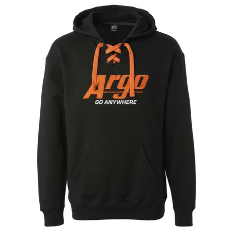 995-0303 HOODIE, MENS HOCKEY W/ ORANGE LACE - ARGO CLOTHING