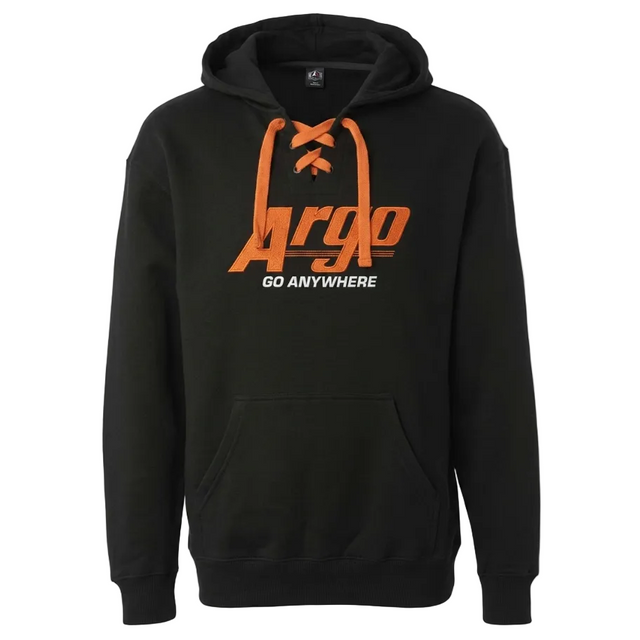 995-0303 HOODIE, MENS HOCKEY W/ ORANGE LACE - ARGO CLOTHING