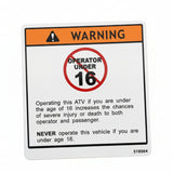 10949G - LABEL, AGE 16. - ARGO PARTS