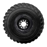 WHEEL & SERWA TIRE, 25x12-9, 9" OFFSET STEEL BEADLOCK RIM
