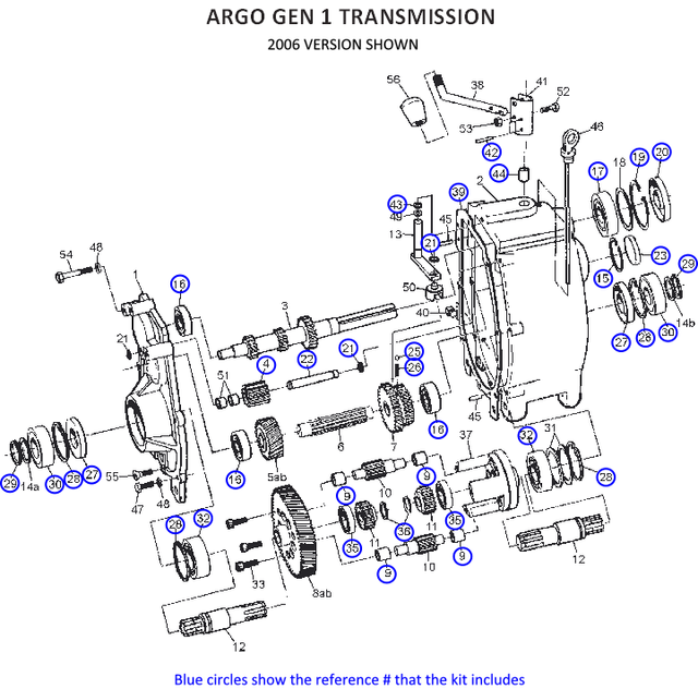 TRK-400 - ARGO TRANSMISSION REBUILD KIT, GEN 1 (1990-2007) - 2