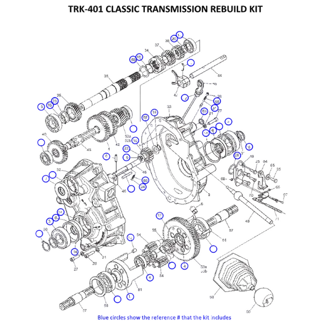 TRK-401 - TRANSMISSION REBUILD KIT, CLASSIC/GEN II (2004+) - 2